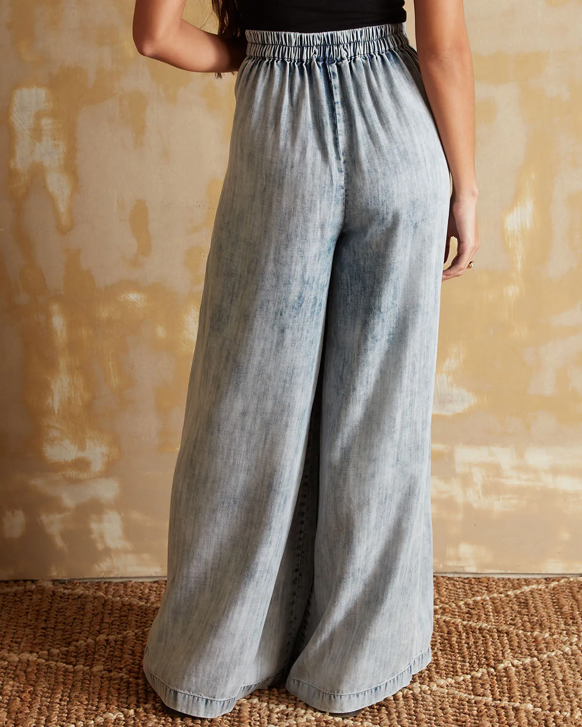 Pleats Please Wide-Legged Jeans