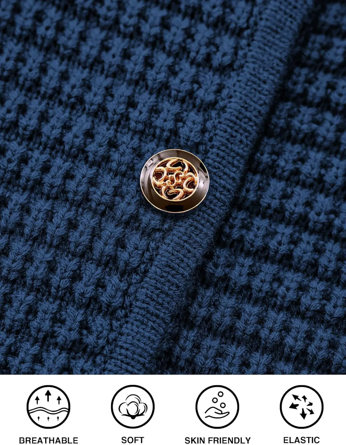 PRETTYGARDEN Women's Knit Cardigan Sweaters Fall Fashion Long Sleeve Open Front Button Down Trendy Casual Sweater Jacket