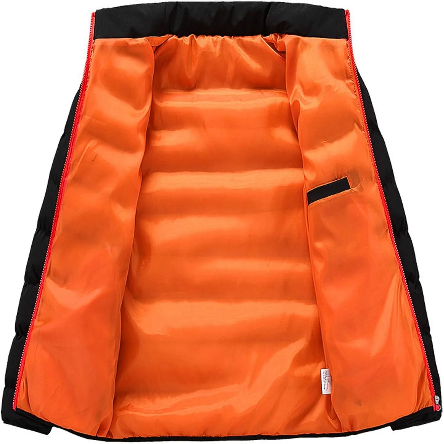 Puffer Jacket for Men's Light Padded Zip Down Jacket Winter Warm Stand Collar Coat Packable Quilted Jackets