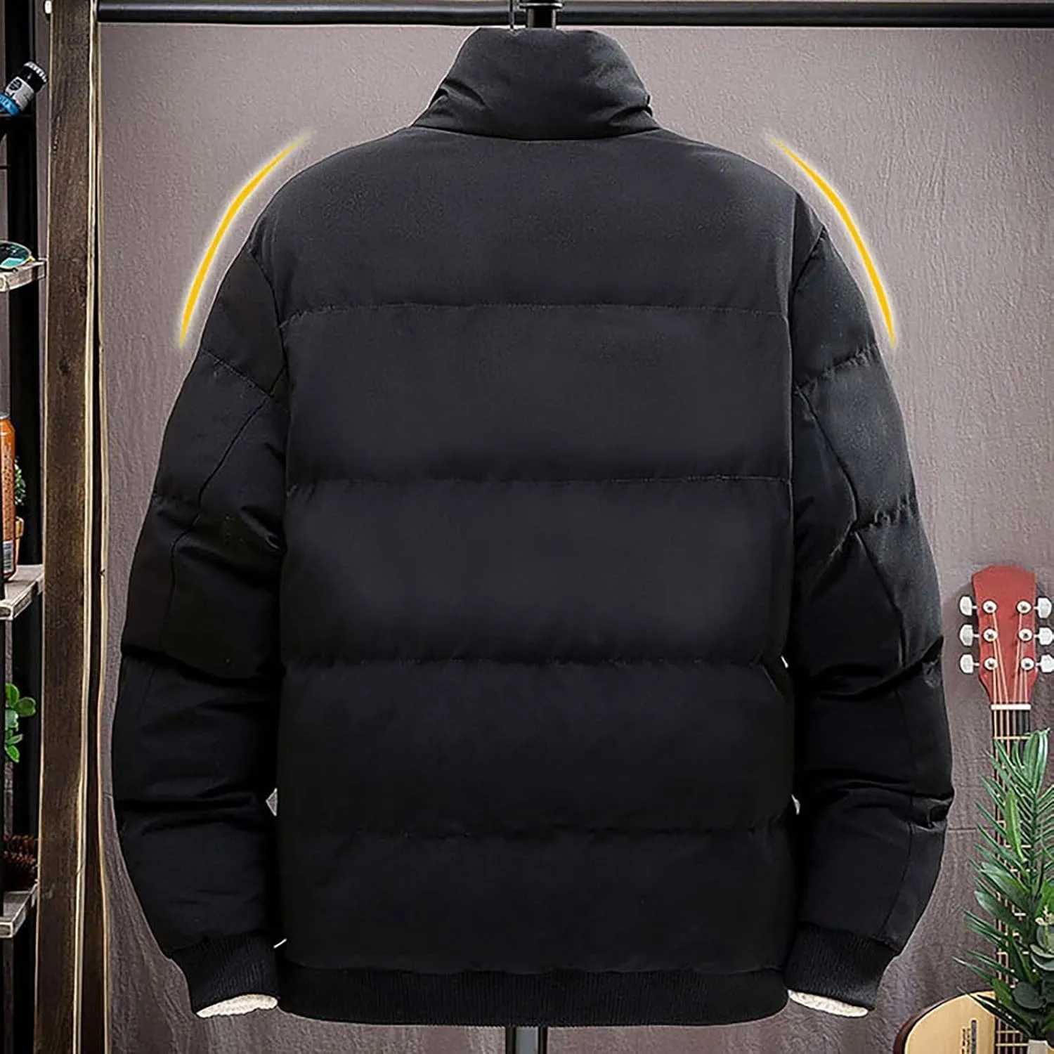 Quilted Coat Solid V Neck Slim Fit Warm Sweater Cardigan Coat Single Breasted Overcoat with Detachable Collar