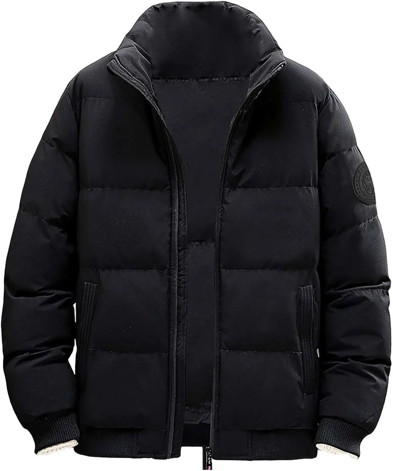 Quilted Coat Solid V Neck Slim Fit Warm Sweater Cardigan Coat Single Breasted Overcoat with Detachable Collar