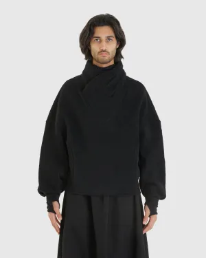 Resonance Pleat Sweater Black