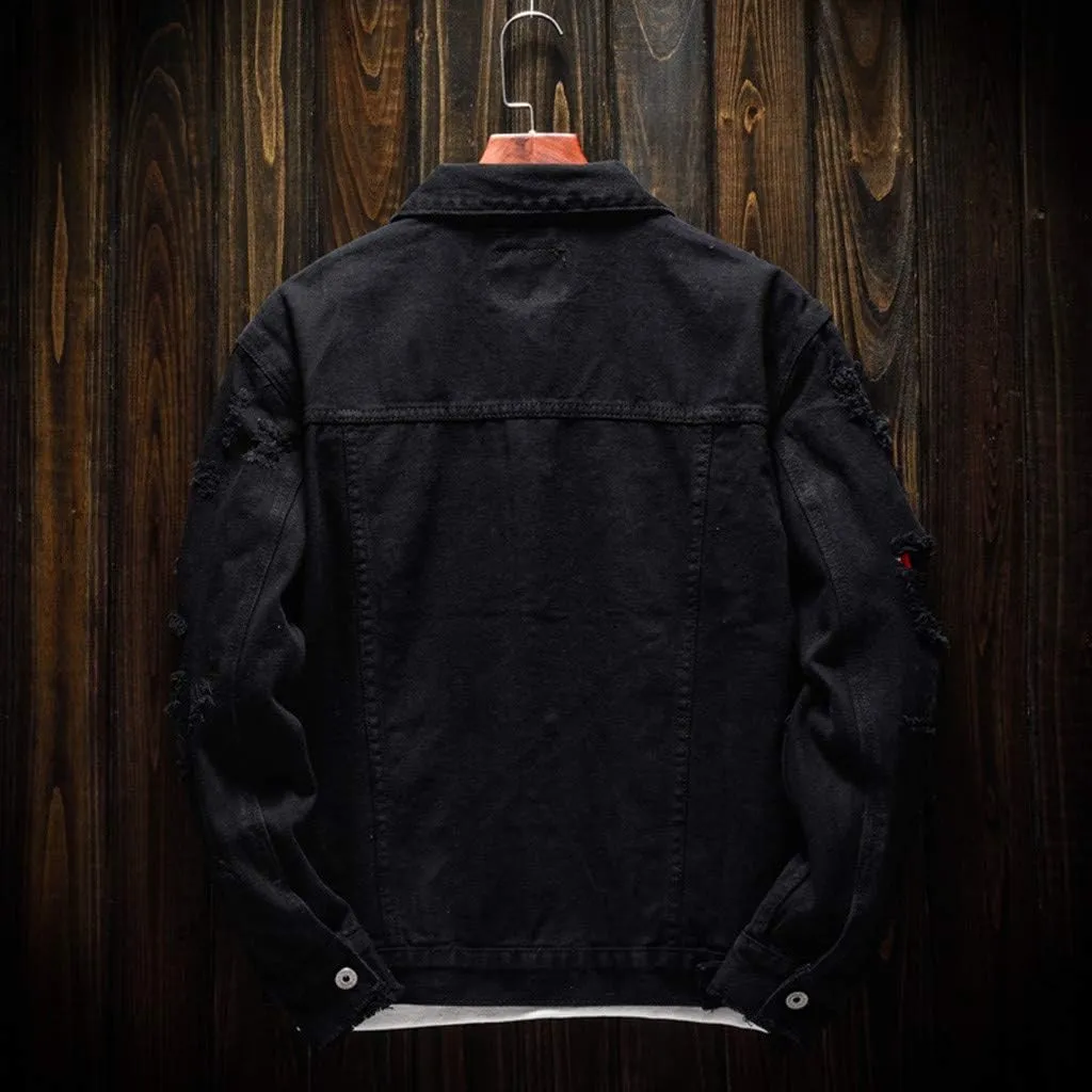 RTRDE Men's Jeans Jacket Jean Jackets Slim Fit Ripped Denim Jacket Coat Outwear Winter, S-4XL