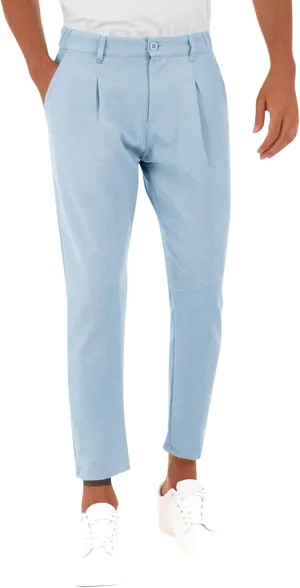 Runcati Mens Slim Fit Dress Pants Business Casual Golf Chino Pants Stretch Pleated Slacks
