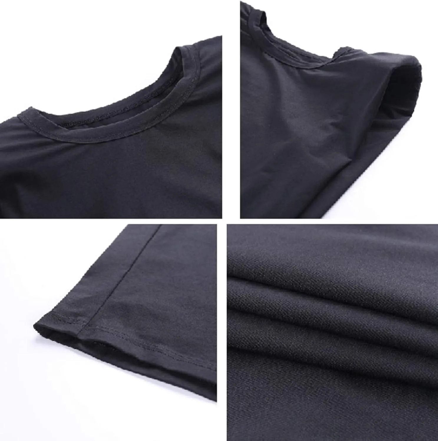 SAFRISIOR Women Loose Solid Shoulder Pads Sleeveless T-Shirt Casual Cotton Round Neck Tank Tee Top