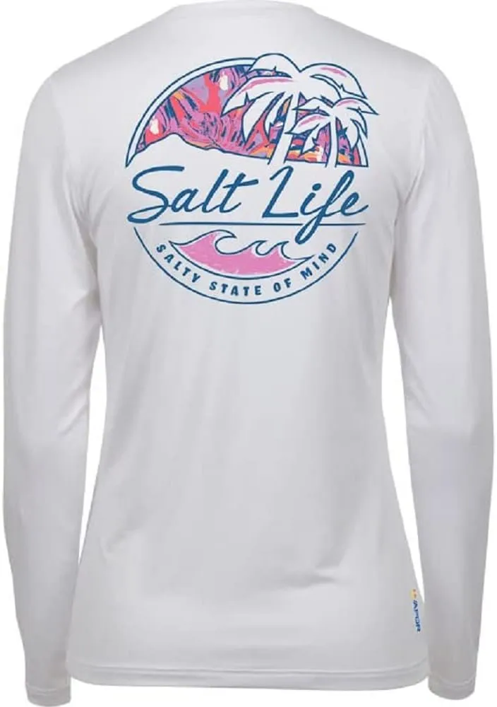 Salt Life Women's Shady Palms Long Sleeve Stretch Fit Shirt