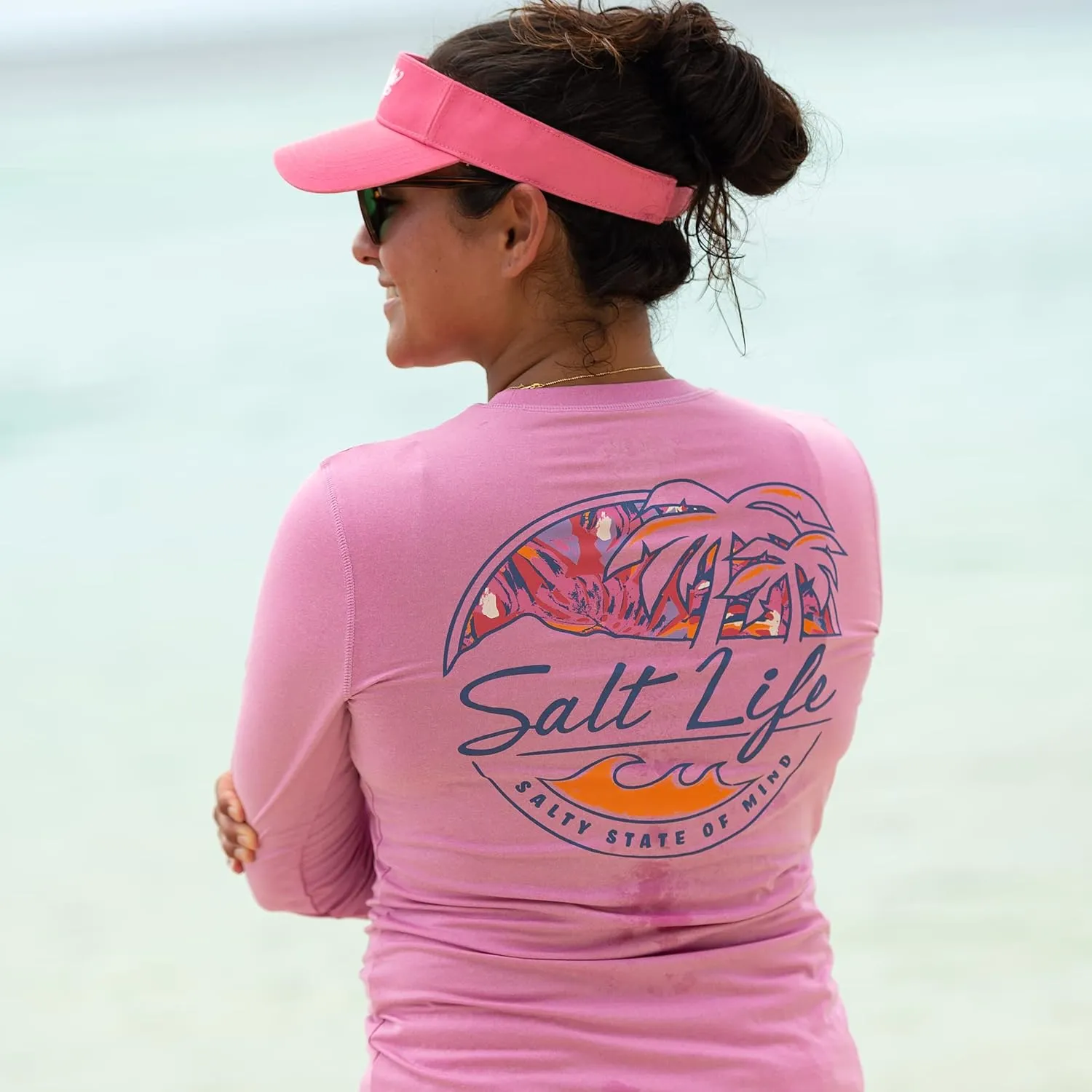 Salt Life Women's Shady Palms Long Sleeve Stretch Fit Shirt
