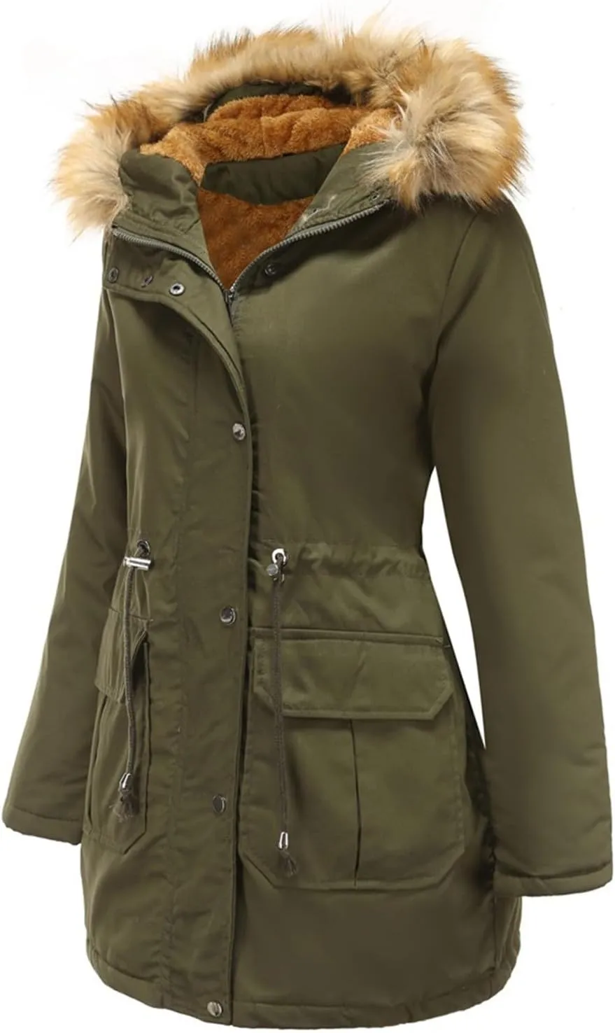 SHAOBGE Puffer Jacket Womens Xnova Womens Winter Parka Jackets Fleece Lined Coats Ladies Padded Thermal Winter
