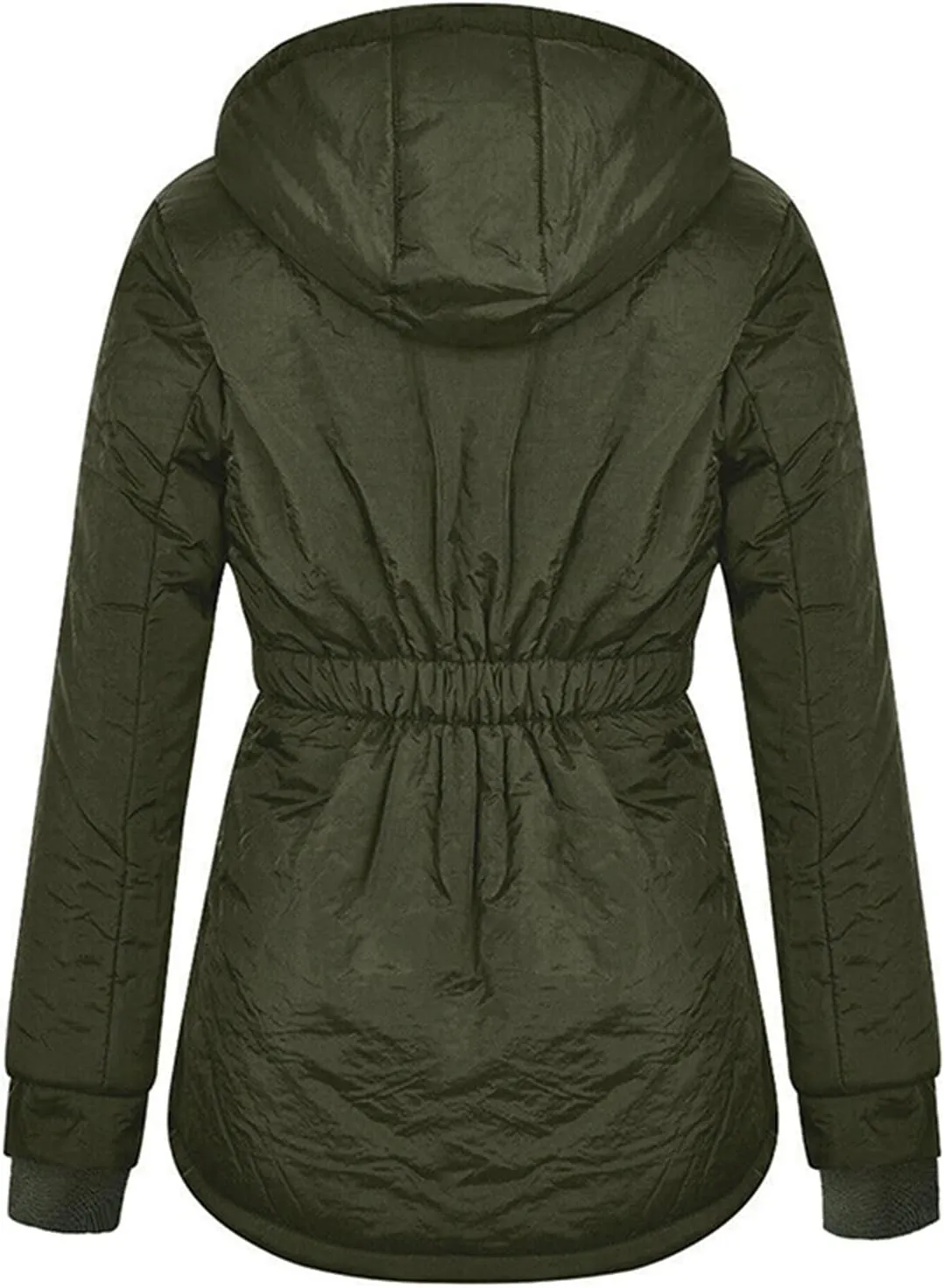 SHAOBGE Puffer Pullover Jacket Womens Womens Long Sleeve Hooded Jacket Thickened Hooded Cotton Jacket Womens