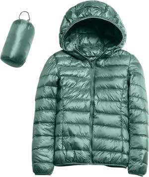 SHAOBGE Women's Packable Ultra Lightweight Jacket 2023 Winter Warm Slim Fit Duck Down Coats with Pockets Recycled Insulation
