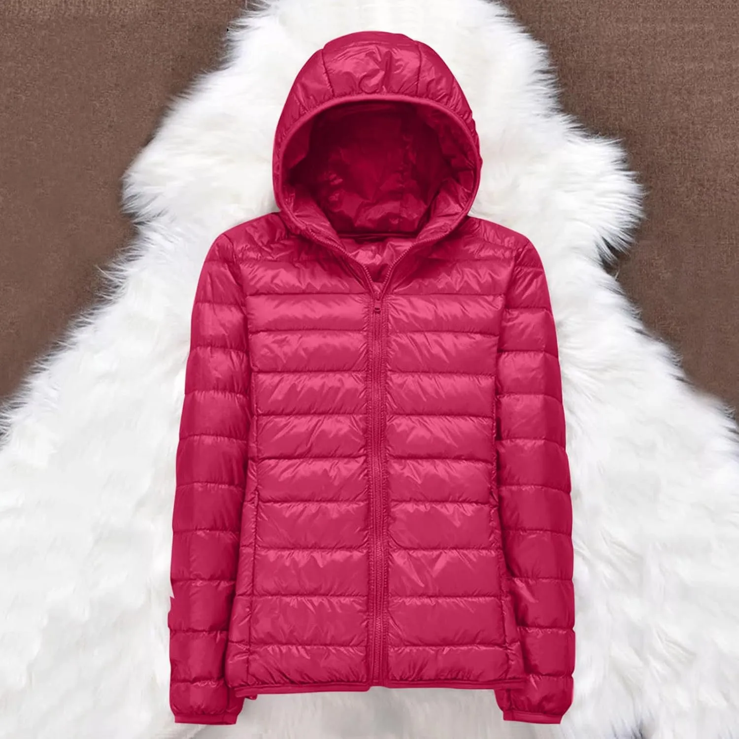 SHAOBGE Women's Packable Ultra Lightweight Jacket 2023 Winter Warm Slim Fit Duck Down Coats with Pockets Recycled Insulation
