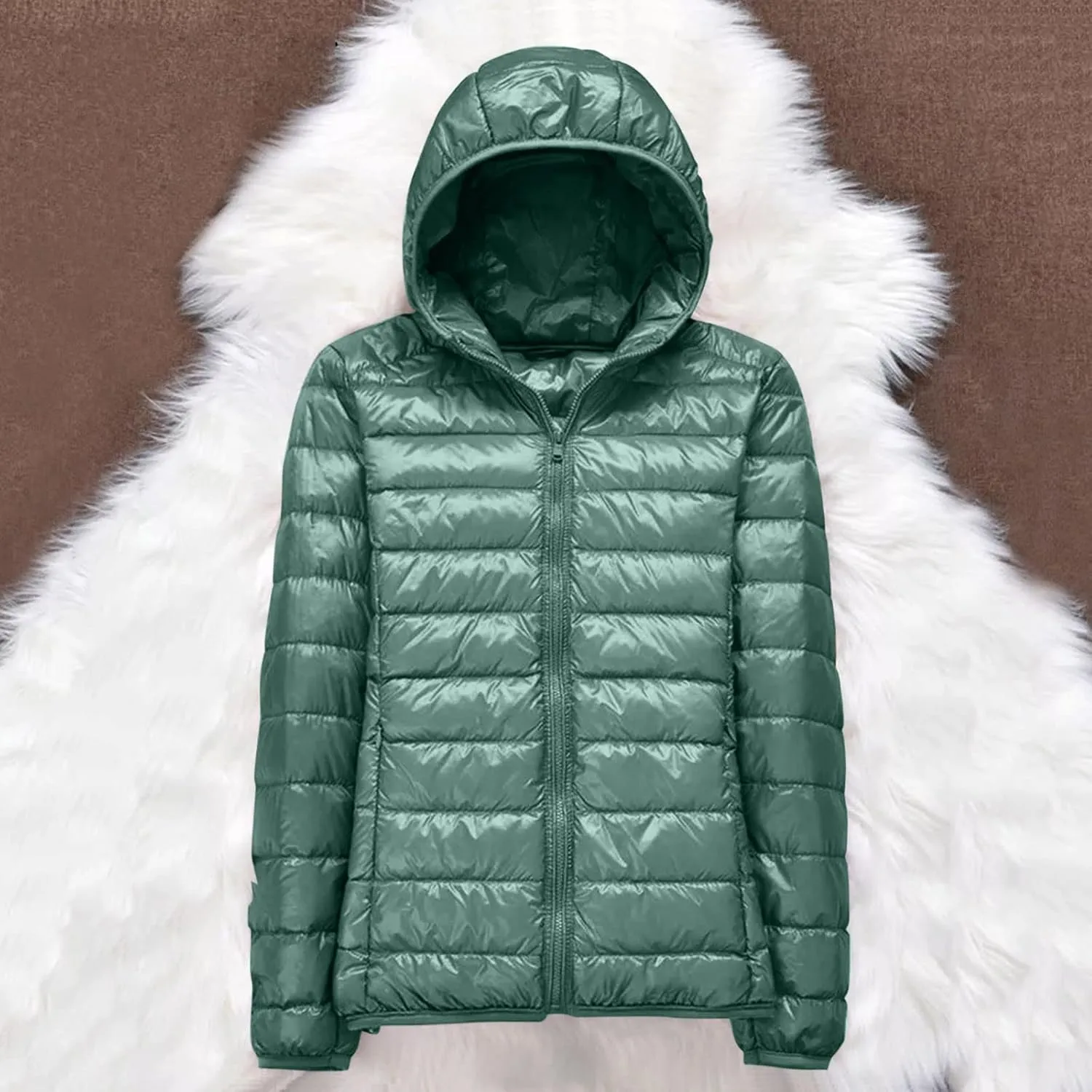 SHAOBGE Women's Packable Ultra Lightweight Jacket 2023 Winter Warm Slim Fit Duck Down Coats with Pockets Recycled Insulation