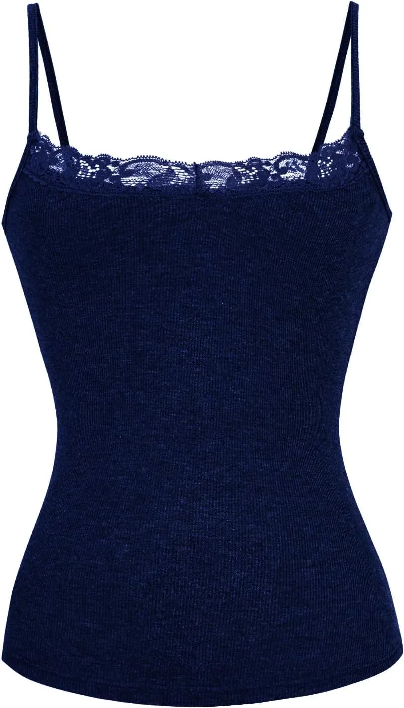 Spring/Summer Women's Y2K Sexy Slim Crop Top, Solid Color Threaded Camisole Top