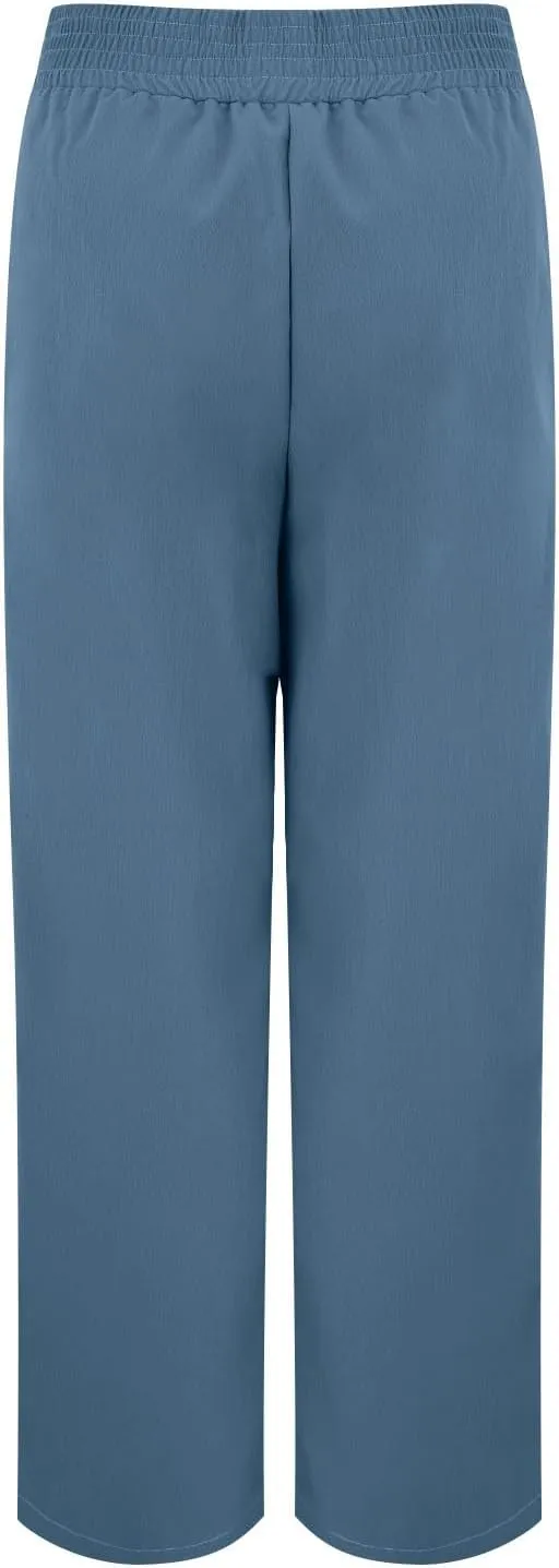 Summer Drawstring Casual Lounge Pant Cotton and Linen Wide Leg Pants Flowy Wide Leg Beach Pants with Pockets Women