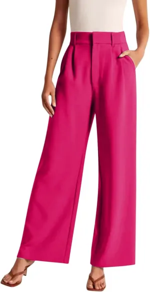 Sweatpants Women Business Summer Tummy Control Casual Solid High Waist Dress Pants Trouser Pants Comfortable Flowy