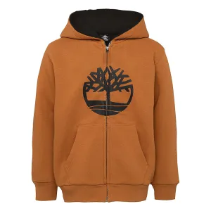 TBL Sherpa Cap Double Layer Mustard Brown  Zipper Hoodie 10483