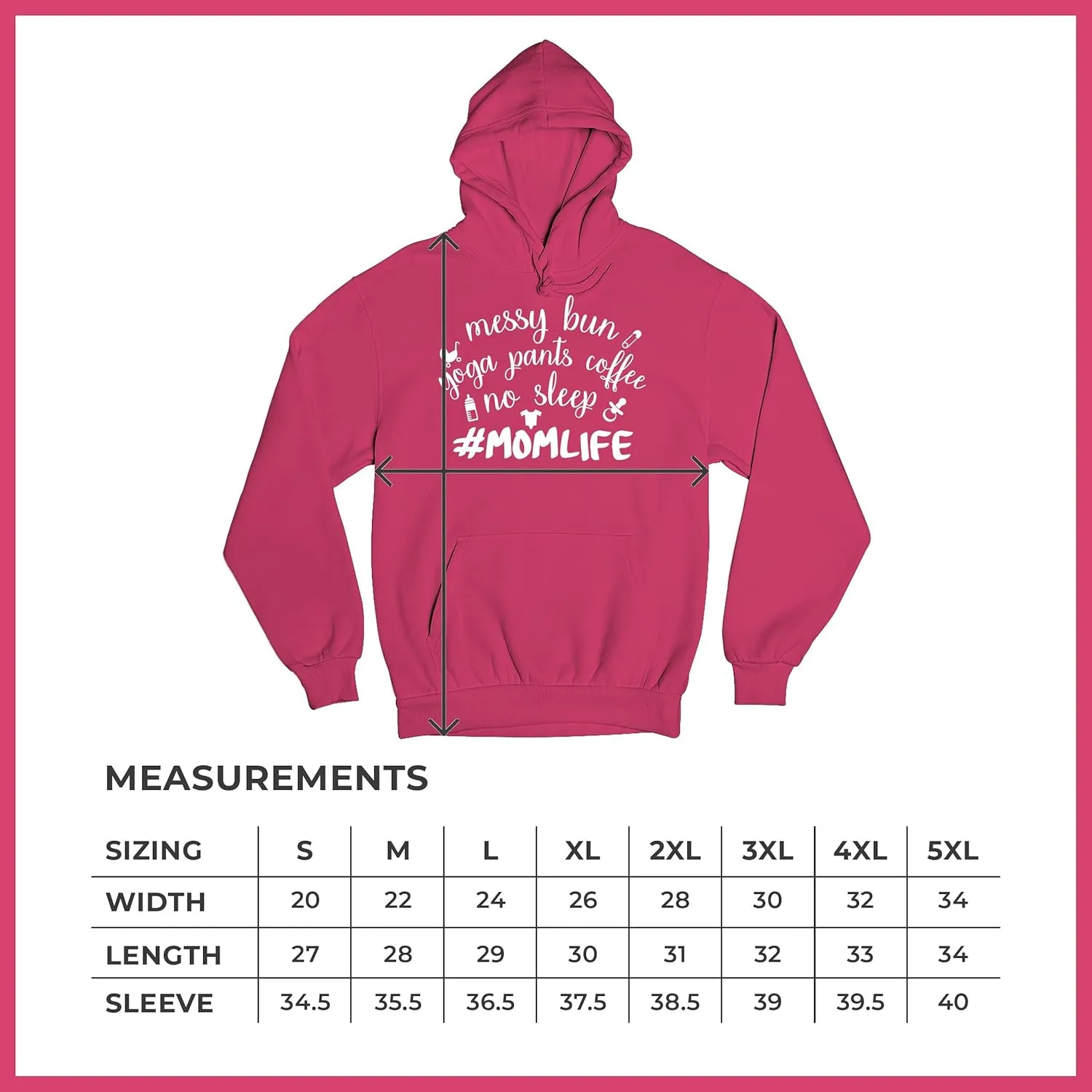 Tee Hunt Mom Life Sweatshirt Funny Messy Bun Yoga Pants No Sleep Motherhood Mama Bear Soccer Football Baseball Mommy Hoodie