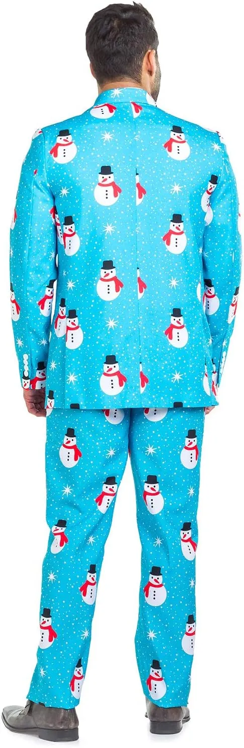 Tipsy Elves Men's Christmas Holiday Suit Pants - Ugly Christmas Sweater Inspired Slacks for Men