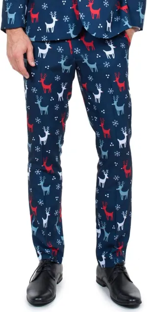 Tipsy Elves Men's Christmas Holiday Suit Pants - Ugly Christmas Sweater Inspired Slacks for Men