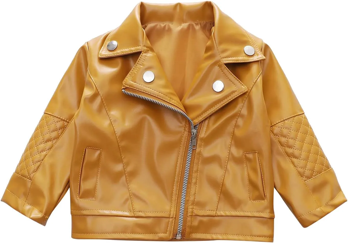 Toddler Girls Faux Leather Jacket Coats for Kids Motorcycle Biker Leather Jackets Outerwear Fall Fashion Clothes