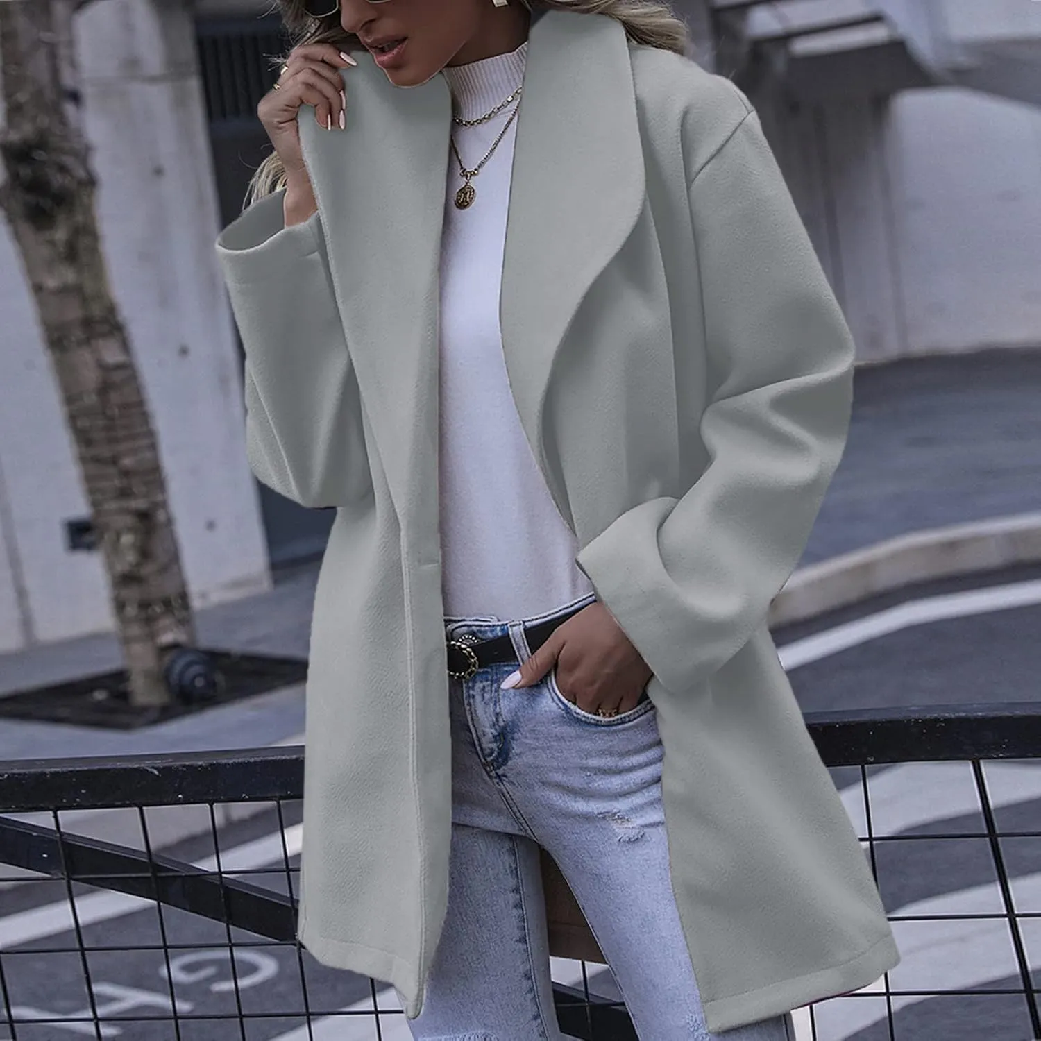 Trench Coat Women Thin Coat Trench Jacket Ladies Warm Slim Long Overcoat Outwear Khaki Trench Coat Women Double