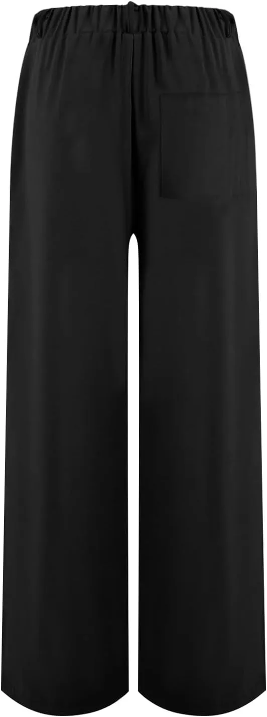 Wide Leg Pants for Women High Waist Solid Color Casual Trousers WomenSlacks Workout Pants 2024