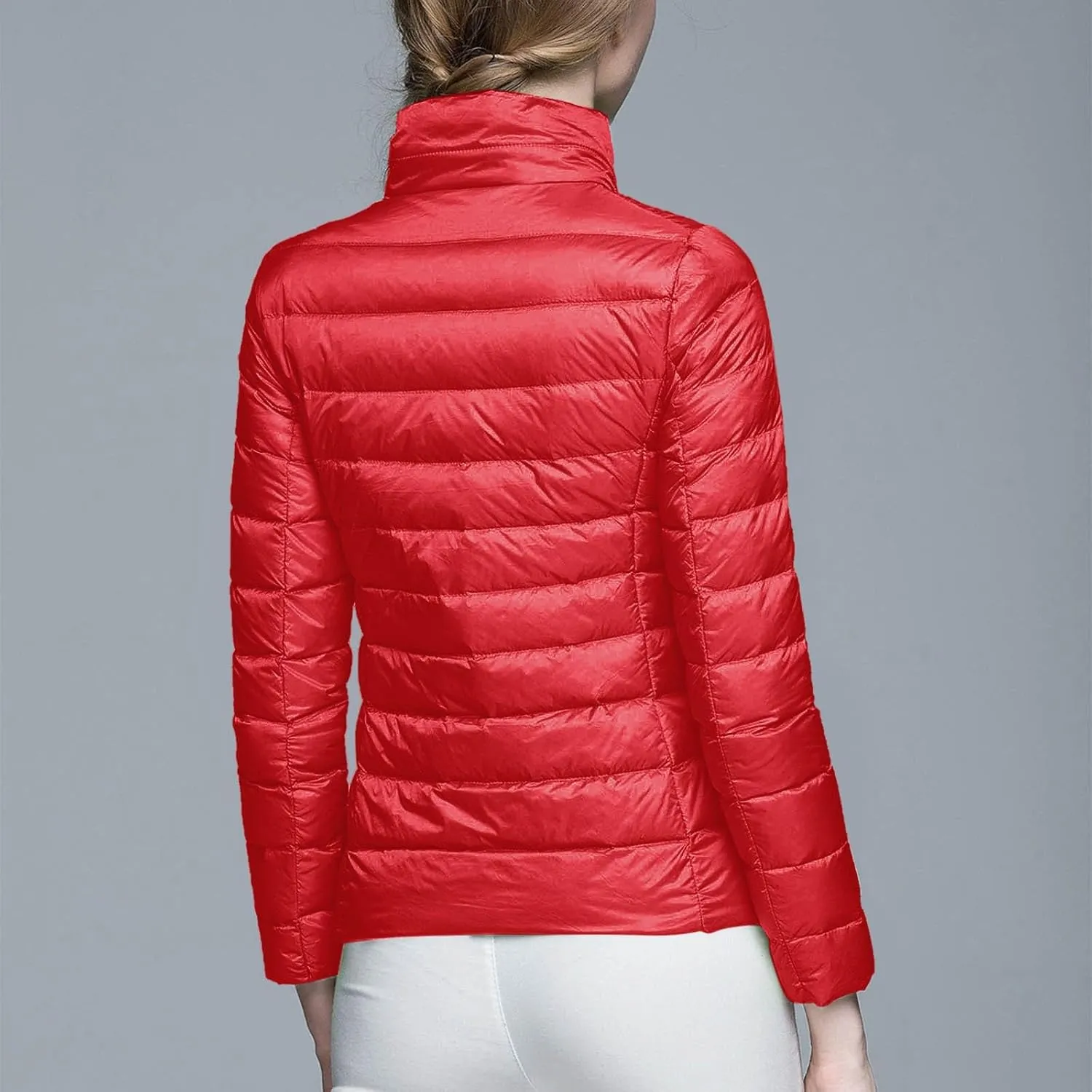 Winter Coats for Women Fashion Solid Long Sleeve Puffer Jacket Lightweight Recycled Down Coat 2024 Insulation Outwear