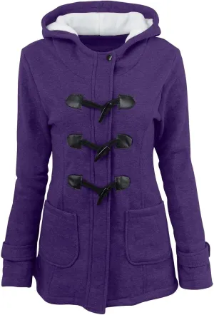 Winter Coats for Women Zip Up Hooded Utility Coats Outerwear with Pockets Plus Size Warm Sherpa Fleece Lined Jackets