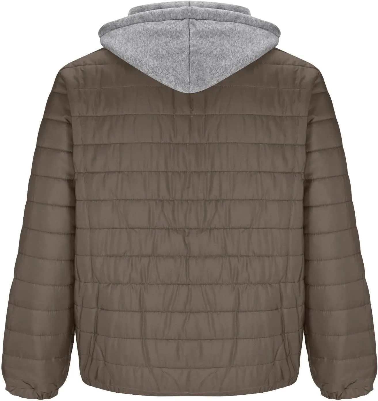Winter Jacket for Men Lightweight Puffer Jackets Zip Up Padded Coat Packable Down Jacket Quilted Hooded Outerwear