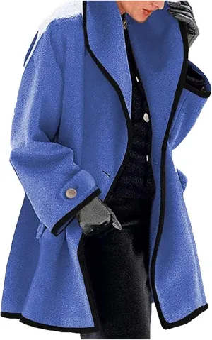 Winter Jackets For Women Womens Winter Wool Coat Trench Jacket Ladies Warm Slim Long Overcoat Outwear