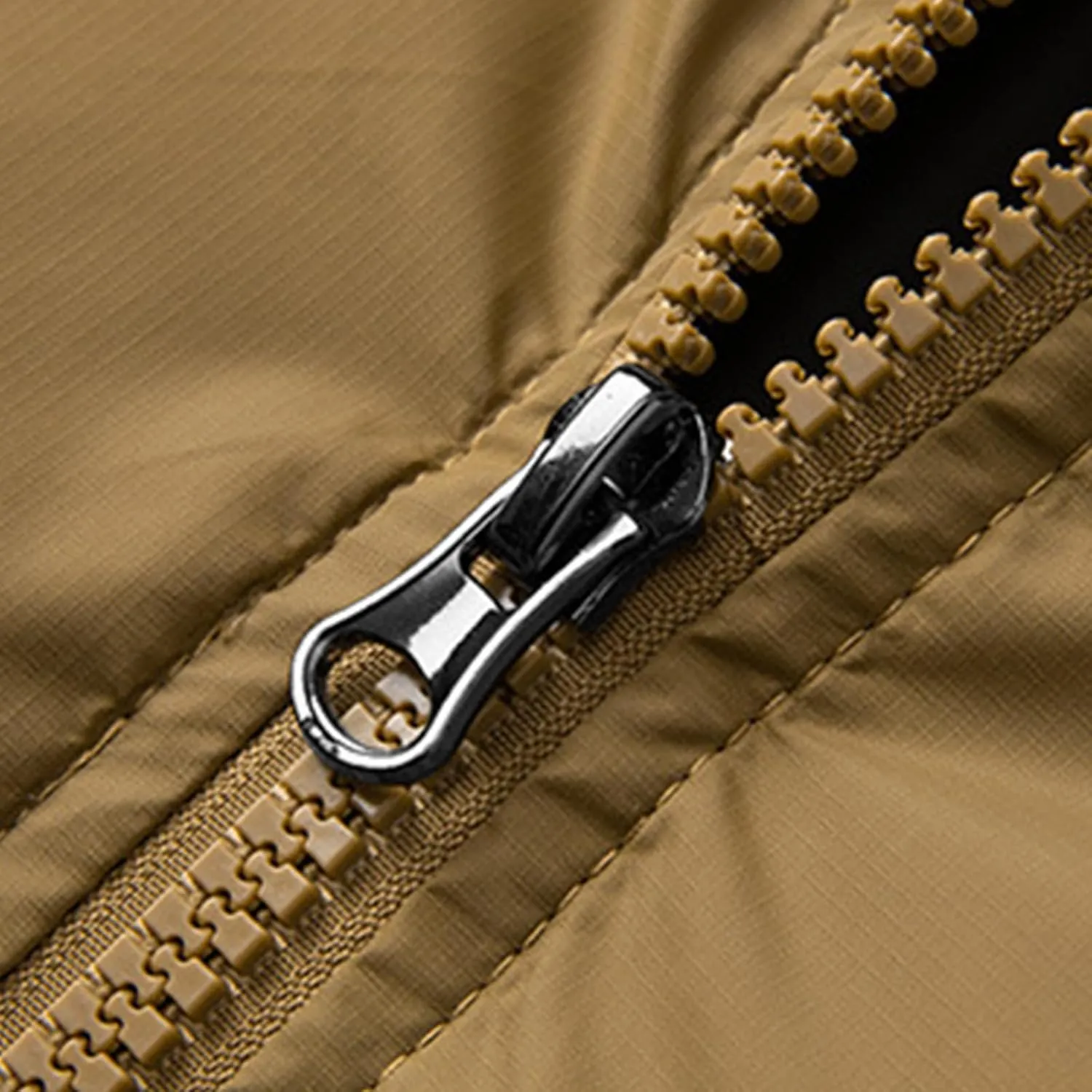 Winter Quilted Insulated Jackets For Men Heavyweight Cotton Padded Jacket Stand Collar Thickened Coats For Travel Ski