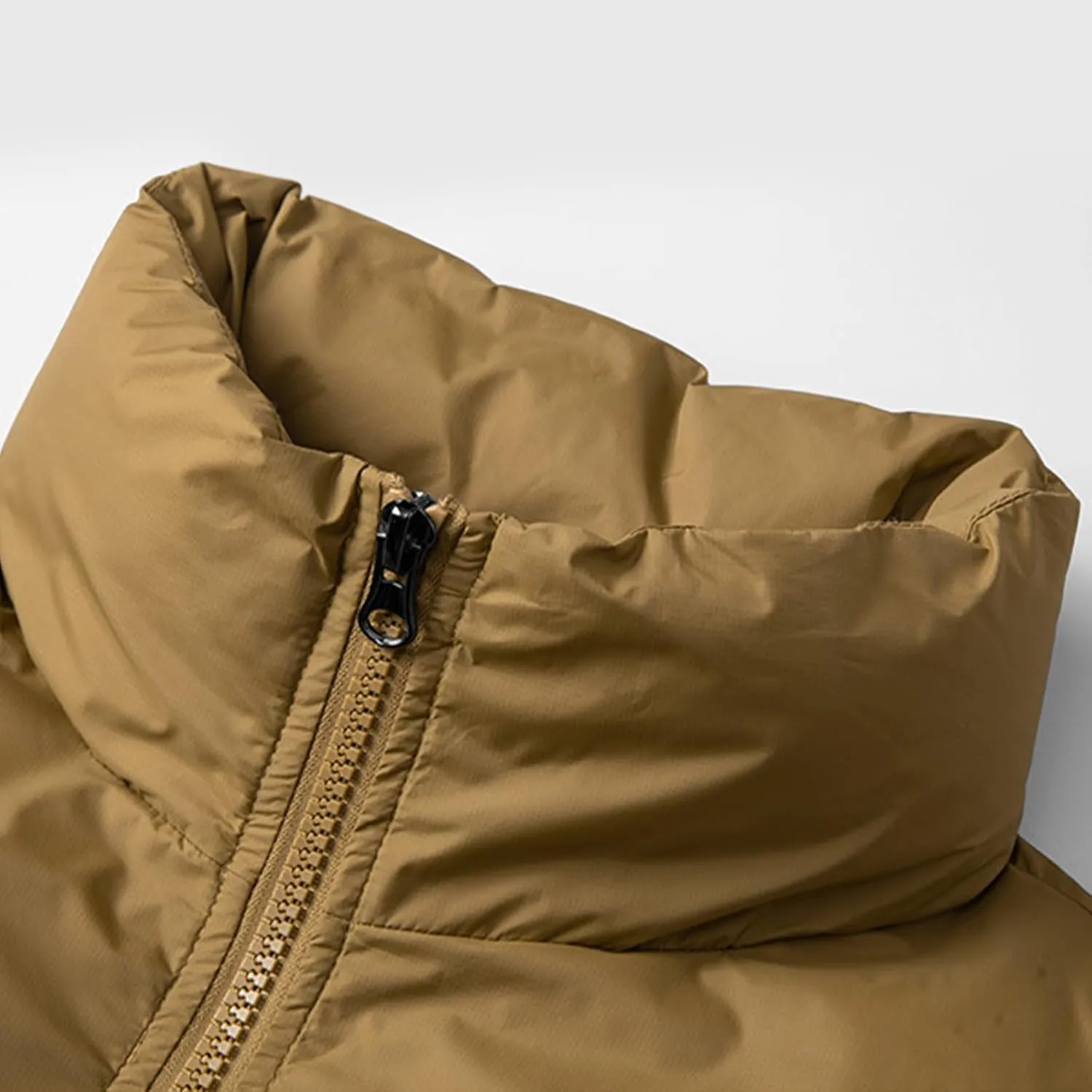 Winter Quilted Insulated Jackets For Men Heavyweight Cotton Padded Jacket Stand Collar Thickened Coats For Travel Ski