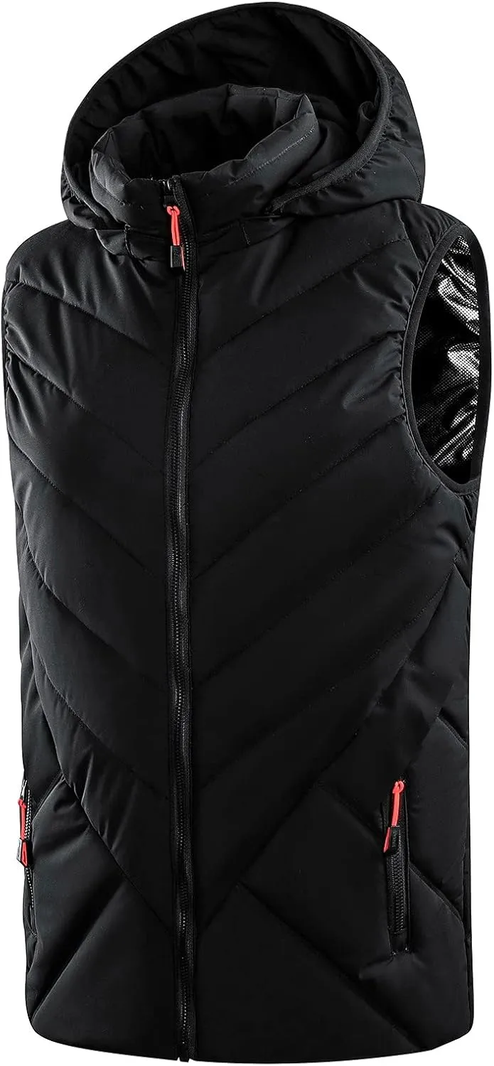 Womens 11 Areas Smart Heating Winter Heated Solid Padded Cotton Vest Warm Thick Vest Woman Winter Jacket Womens Coat