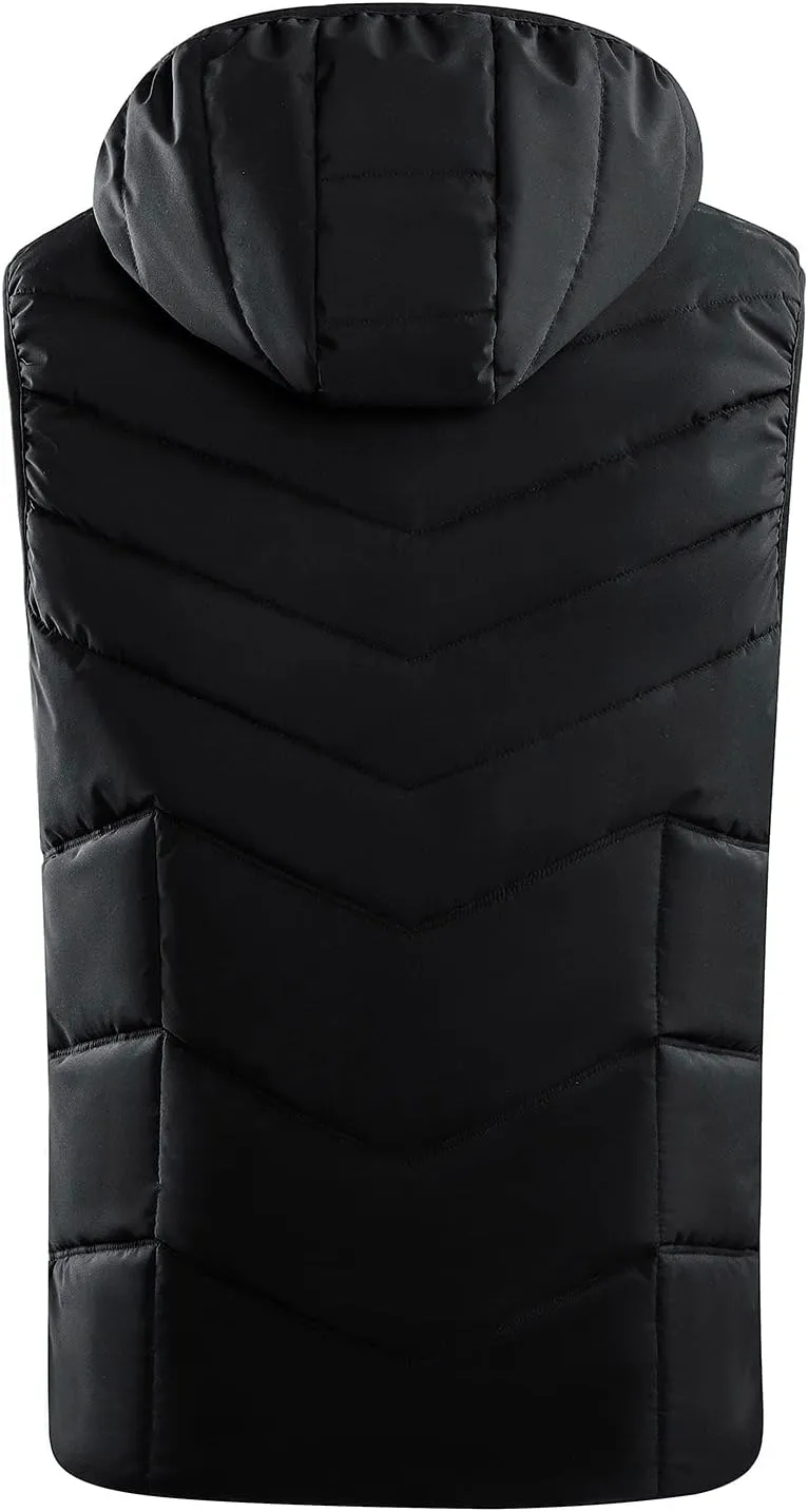 Womens 11 Areas Smart Heating Winter Heated Solid Padded Cotton Vest Warm Thick Vest Woman Winter Jacket Womens Coat