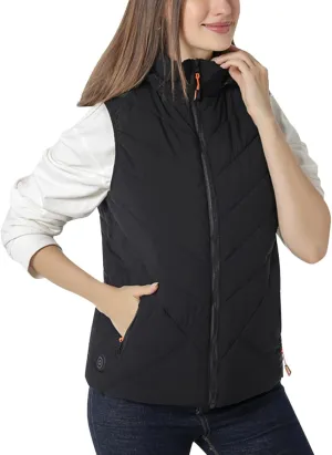 Womens 11 Areas Smart Heating Winter Heated Solid Padded Cotton Vest Warm Thick Vest Woman Winter Jacket Womens Coat