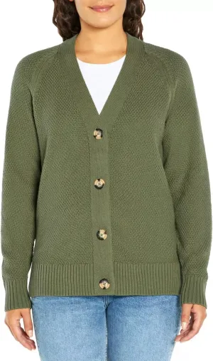 Women's 2023 Fall Long Sleeve Seed Stitch Texture Knit Sweater Open Front Cardigan Button Down Outwear Coats