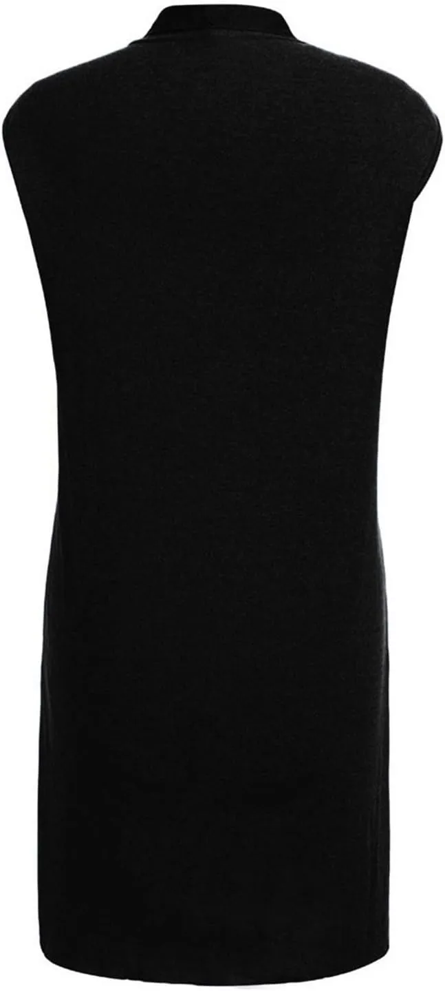 Women's 2024 Spring Fall Sleeveless Open Front Cardigan Vest Lightweight Casual Soft Loose Solid Color Long Coat