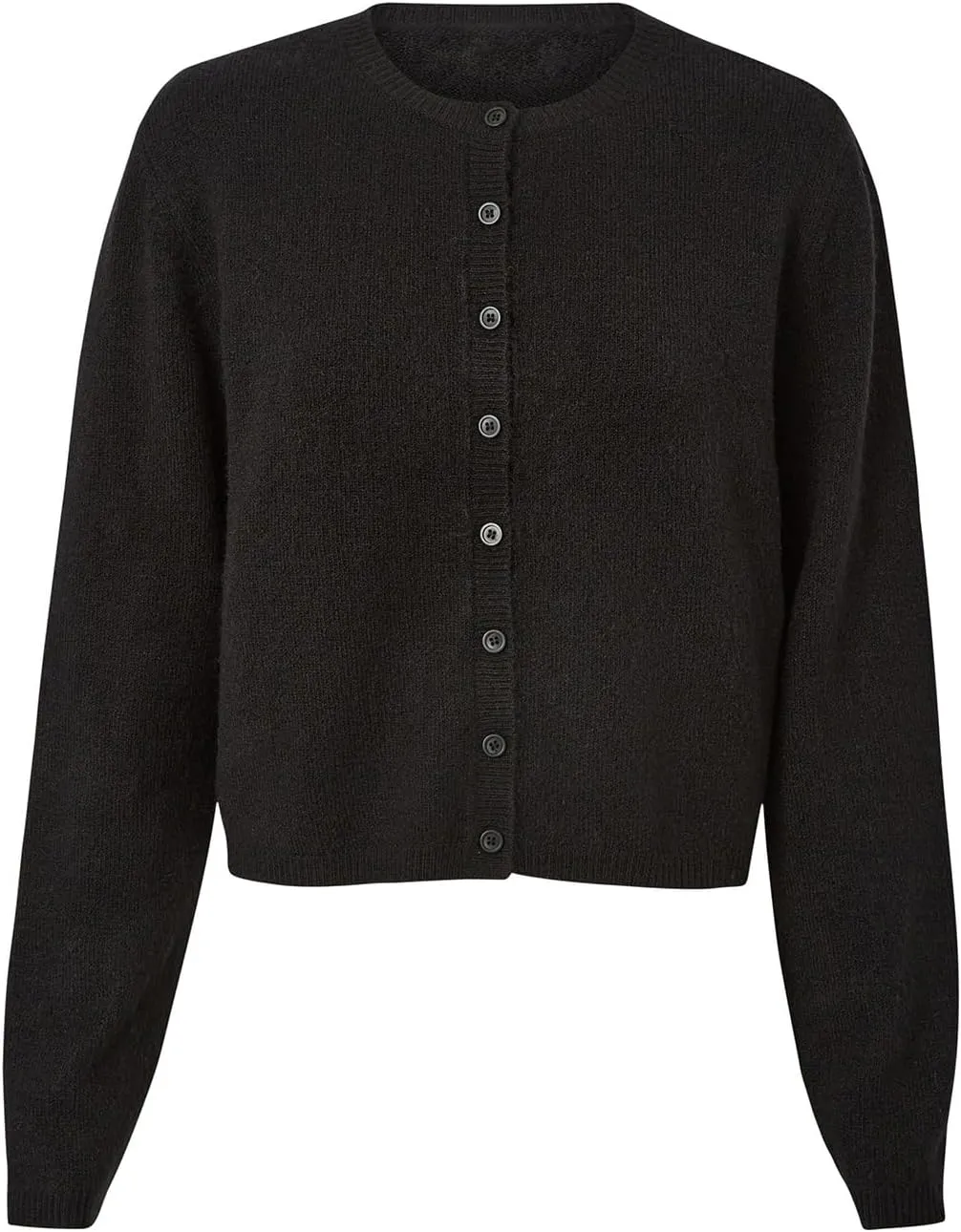 Women's Casual Crop Knit Cardigan Y2K Cute Long Sleeve Crewneck Open Front Button Down Cardigan Sweaters Streetwear