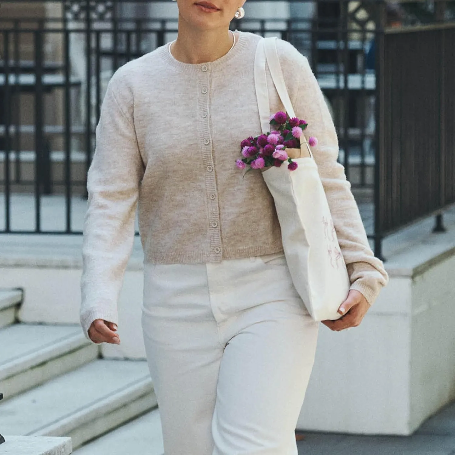 Women's Casual Crop Knit Cardigan Y2K Cute Long Sleeve Crewneck Open Front Button Down Cardigan Sweaters Streetwear