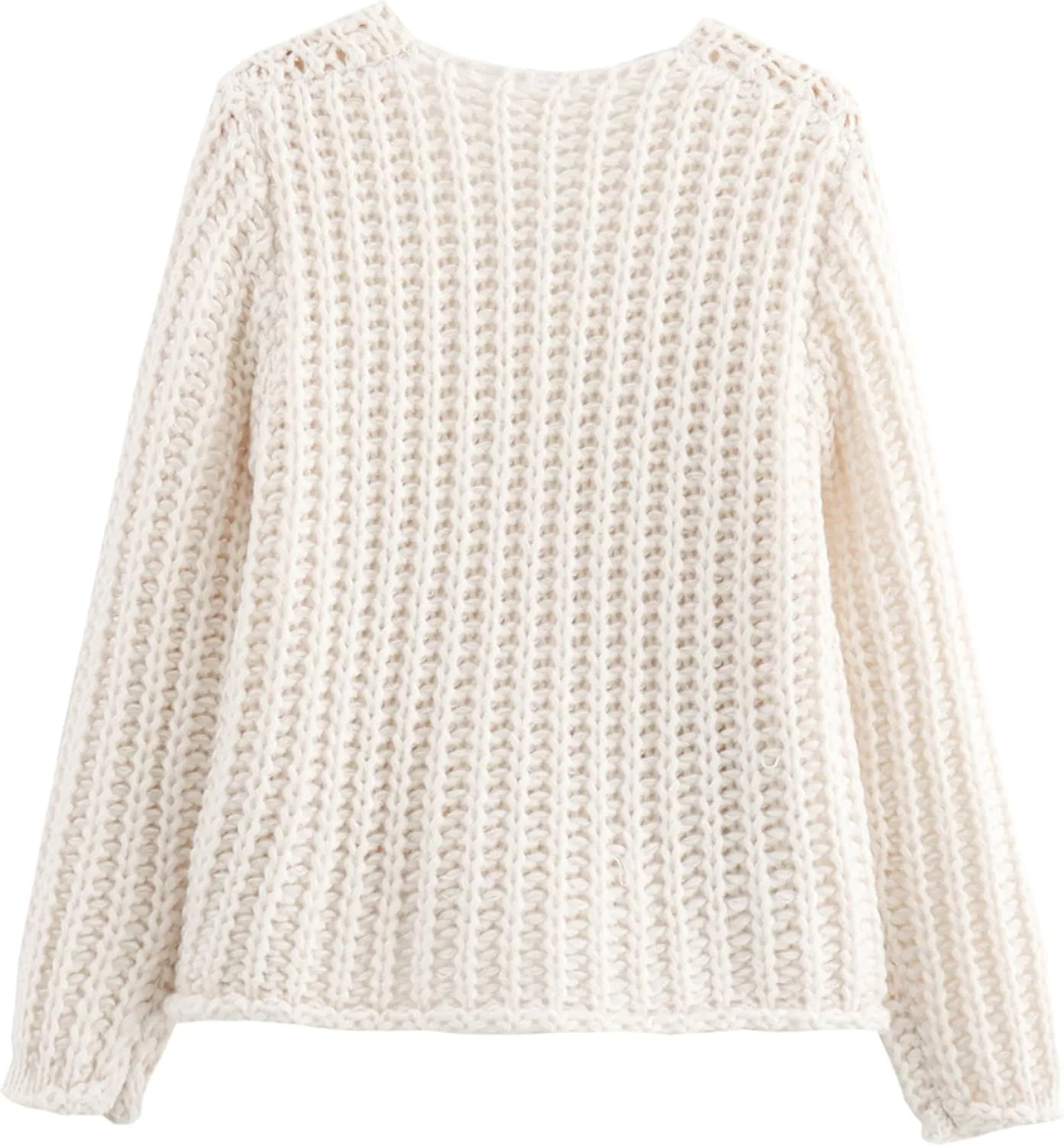 Womens Chunky Knit Cardigan Sweaters Long Sleeve Open Front Button Kitted Fall Jackets Coats