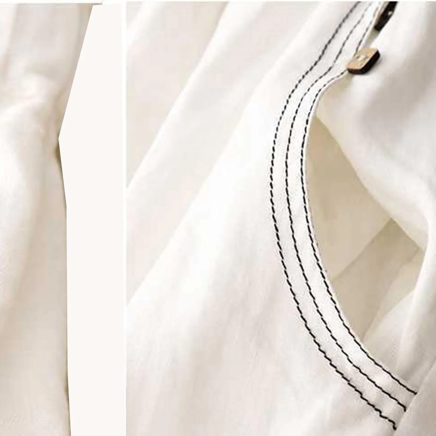 Womens Cotton Linen Trousers, 2025 Summer Beach Palazzo Pants Flowy Drawstring Elastic Waist Wide Leg Lounge Slacks