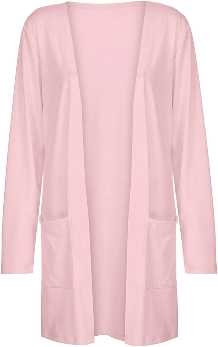 Womens Dressy Casual Lightweight Cardigans with Pocket Loose Long Sleeve Open Front Cardigan Soft Fall Trendy Jackets
