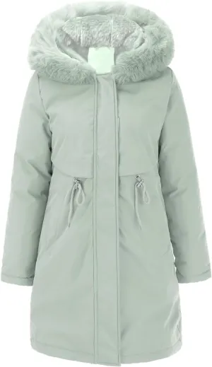 Women's Fall Fashion Winter Trench Coats Zip Up Stand Collar Wool Lined Jacket Coat Loose Button Down Plaid Coats