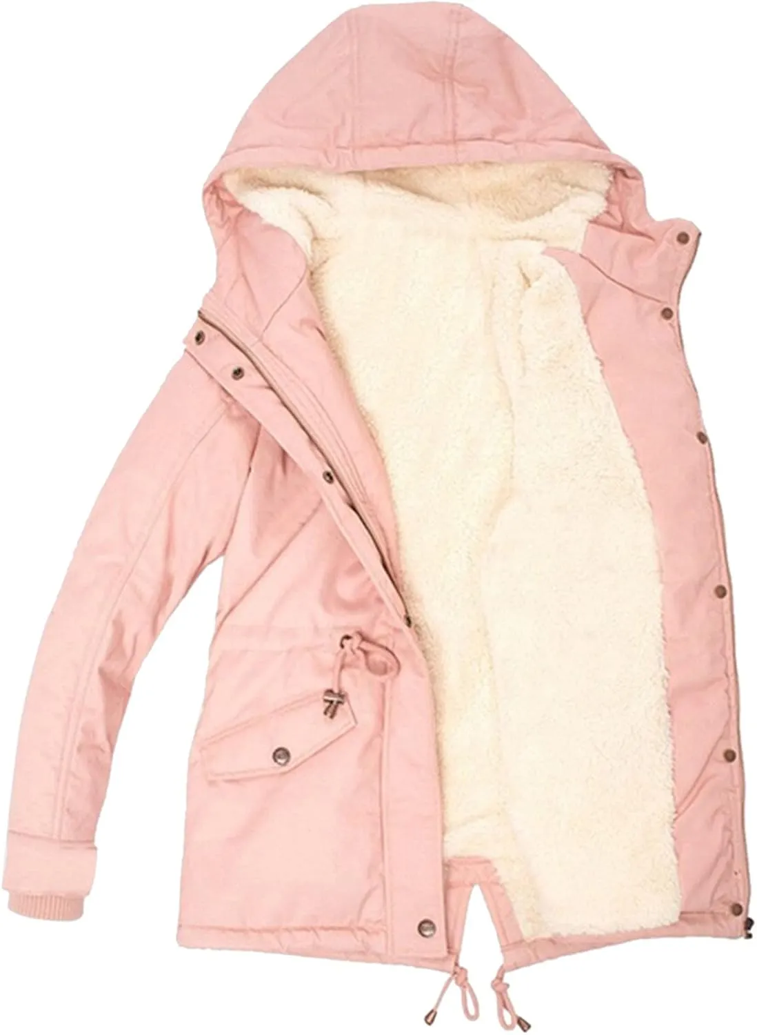 Womens Fashion Fleece Thicken Coat Down Jacket Cotton Jacket Lightweight Down Jacket Quilted Parka Jacket Puffer