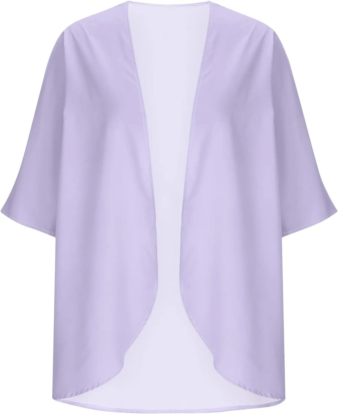Womens Floral Print Puff Sleeve Kimono Cardigan Loose Coverup Solid Color Casual Summer Fashion Tops Swimwear 2025
