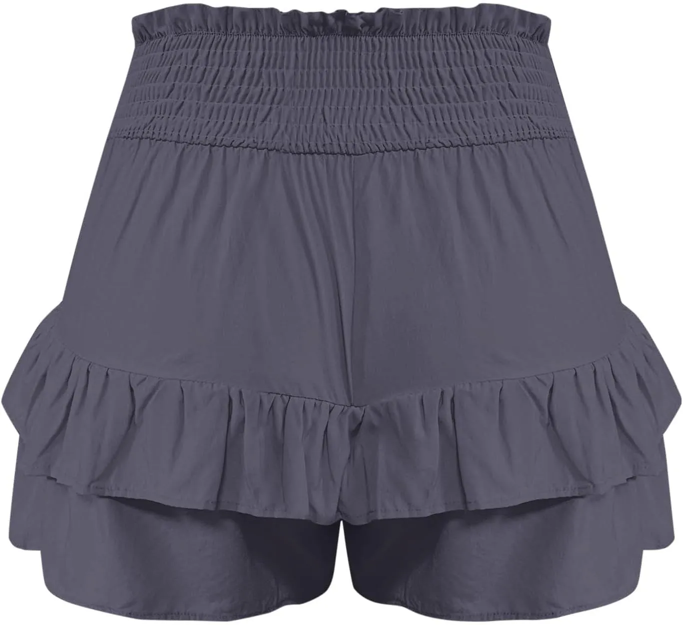 Women's High Waisted Flowy Shorts Boho Ruffle Skorts Pleated Tennis Beach Short Casual Summer Tiered Skirt