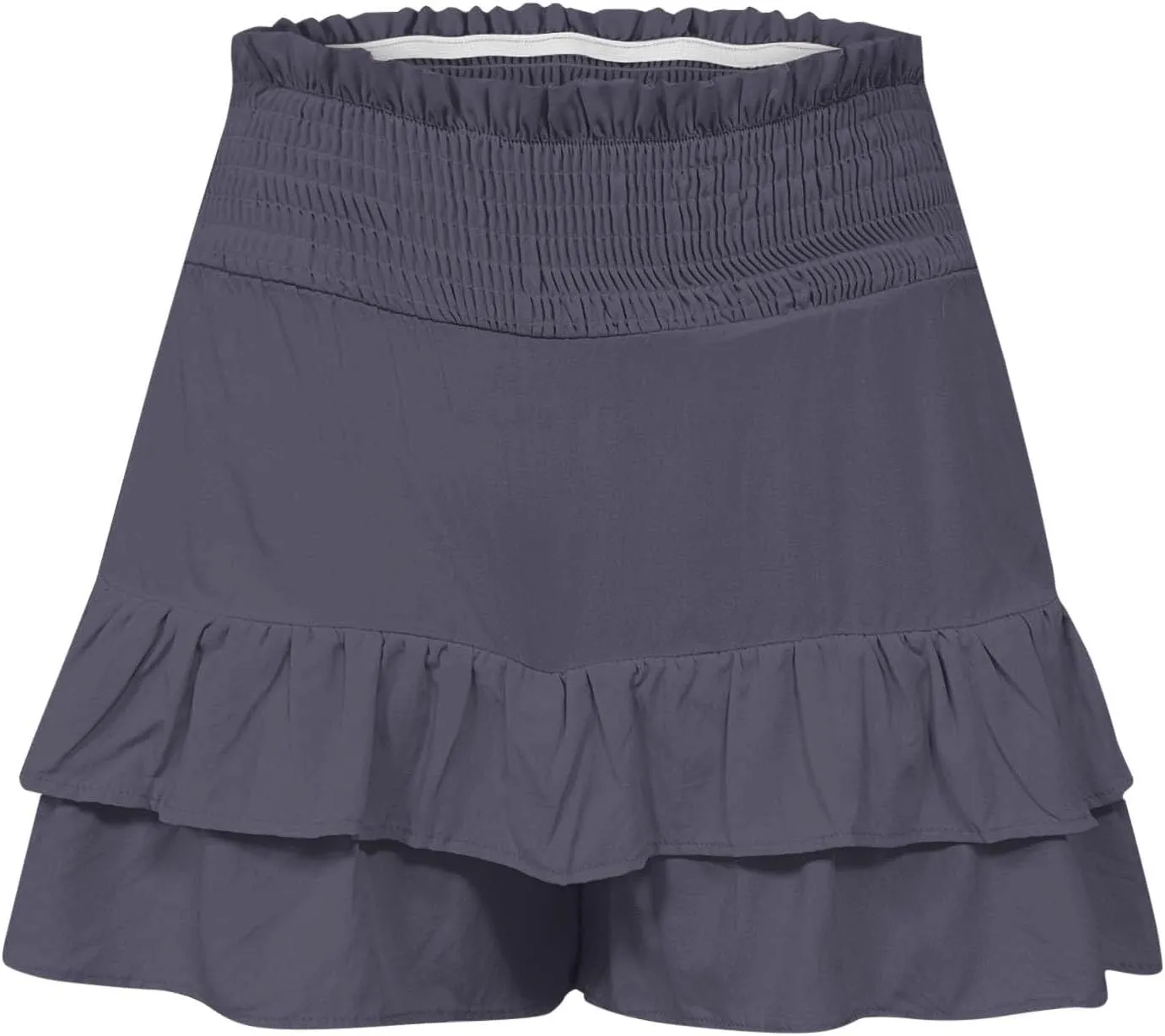 Women's High Waisted Flowy Shorts Boho Ruffle Skorts Pleated Tennis Beach Short Casual Summer Tiered Skirt