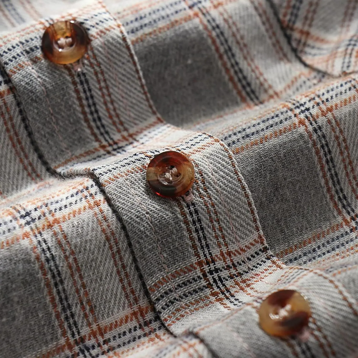 Womens Hooded Long Sleeve Flannel Plaid Shirts Lapel Button Down Shacket Jacket Coats 2023 Fall Fashion Coats