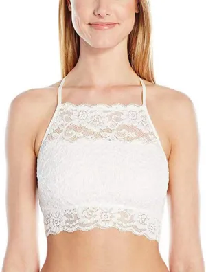 Women's Lace Camisole Lace Bralettes Crop Tops Half Cami Top Racerback Tank Top for Women Girls