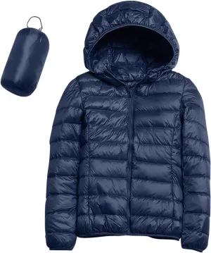 Womens Lightweight Packable Down Jacket Lightweight Puffer Coat with Hood Winter Warm Travel Puffer Jackets for Women